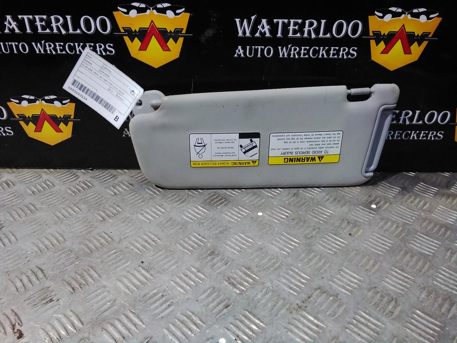 View Auto part Sunvisor Holden Captiva 2012